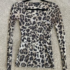 Bebe XS leopard top
